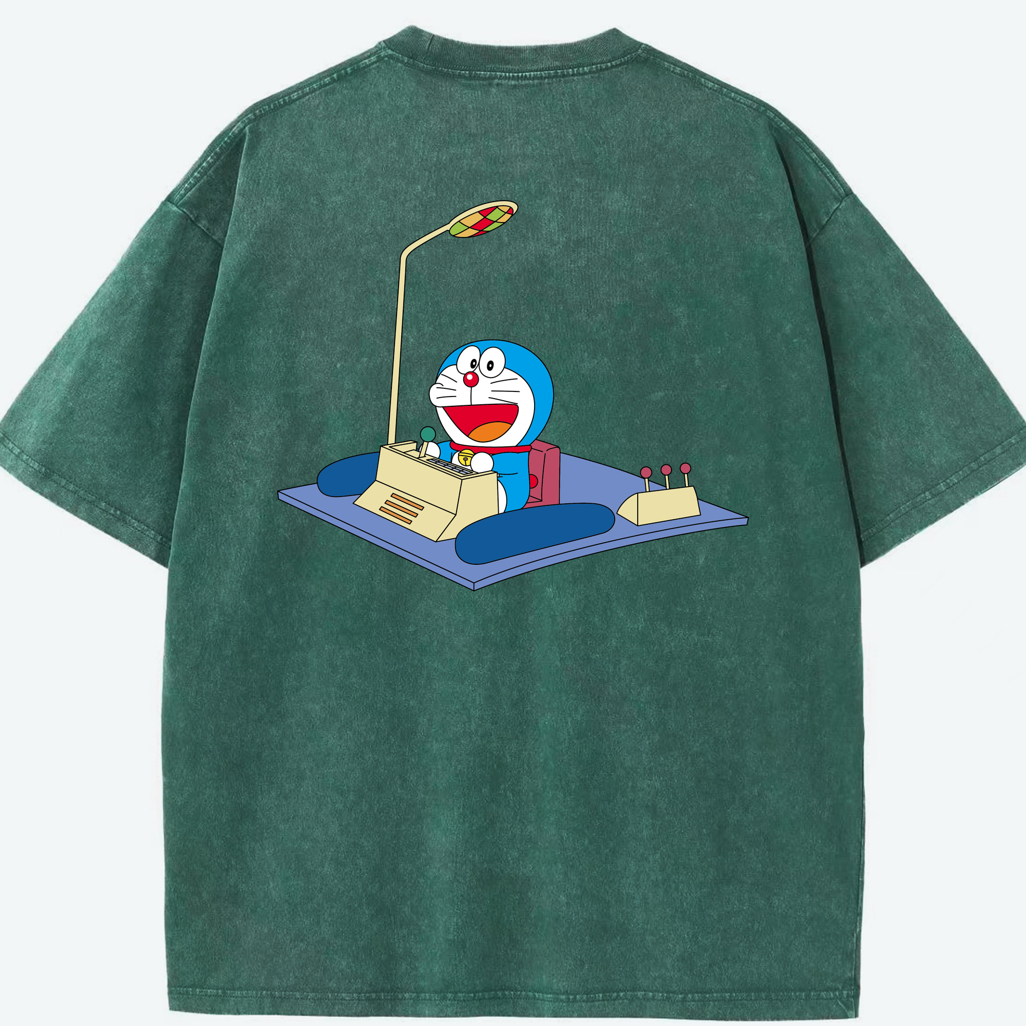 （画像用） ドラえもん Doraemon 綿100% ヴィンテージ風 半袖Tシャツ（背面プリント）